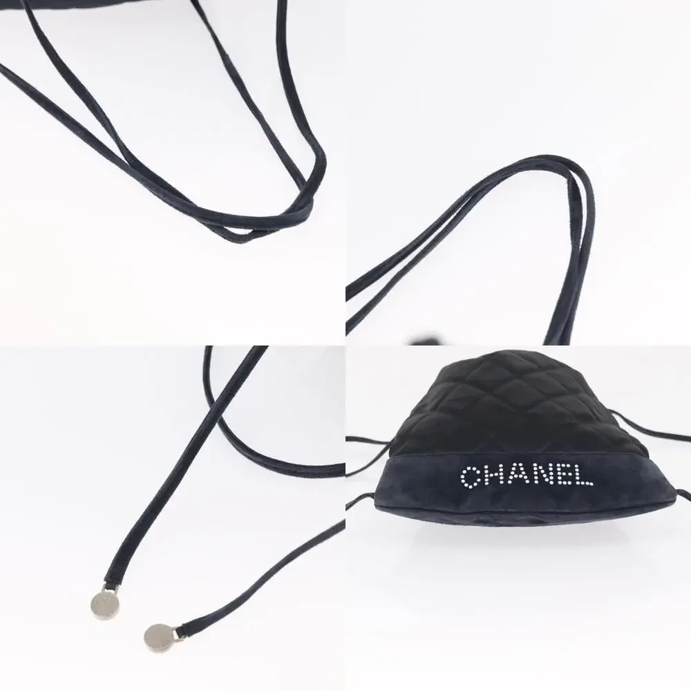 Chanel Matelasse Backpack Satin Navy CC